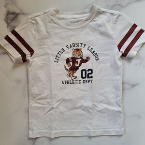 Janie & Jack boys 4t Varisty league tiger Atheltic dept. Tee shirt prep striped